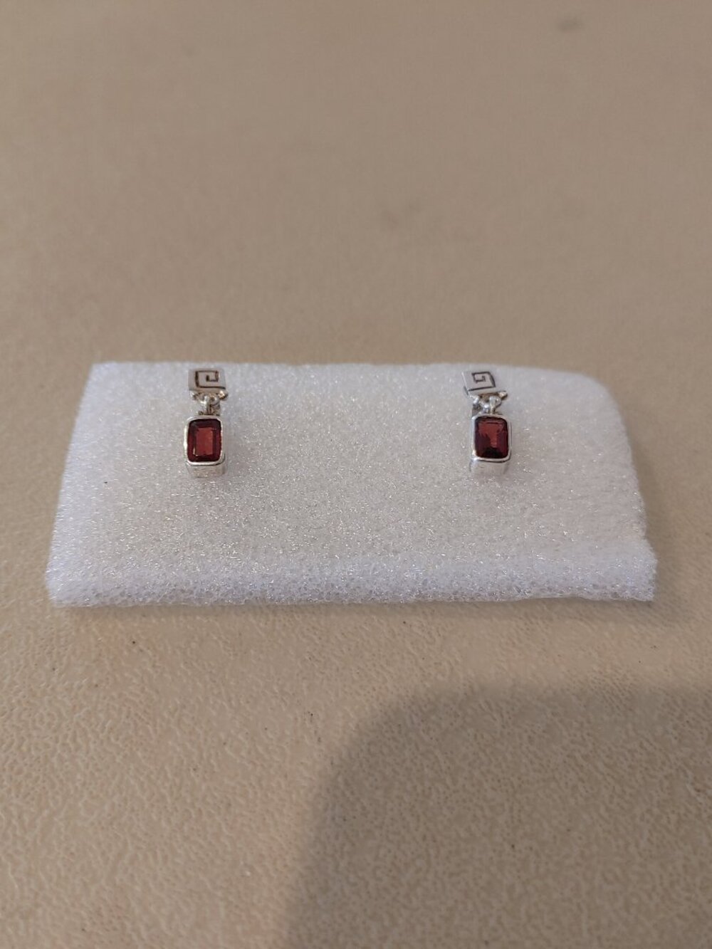 .925 Silver/Garnet Earrings